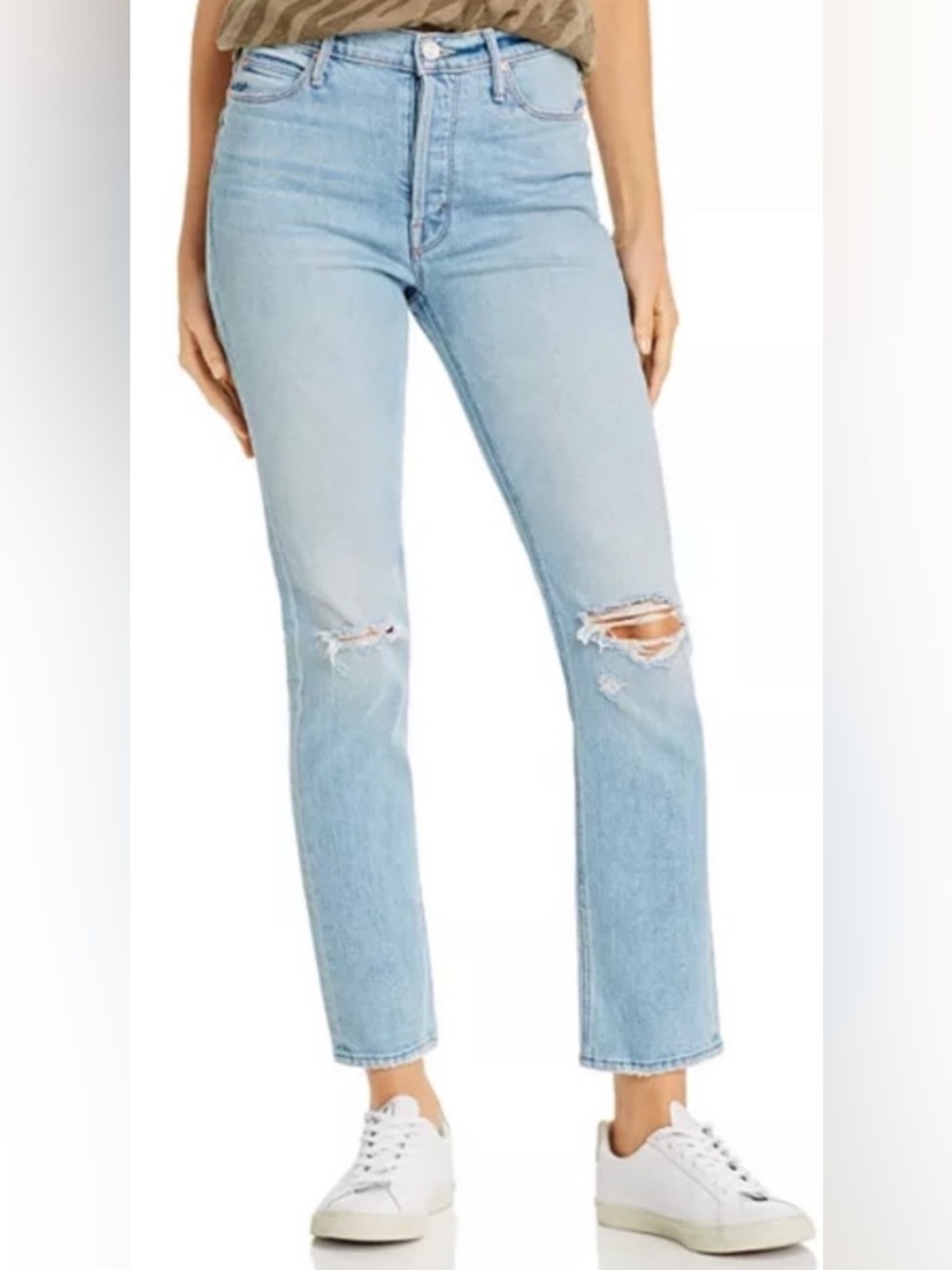 MOTHER The Dazzler Button Fly Ankle in Really Intoxicated (wash) size 23
